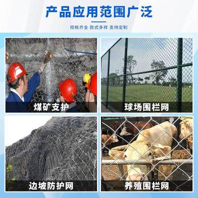 丝镀锌铁勾花网煤矿支KWL丝护网果园拧圈地防护网六角花菜地镀锌