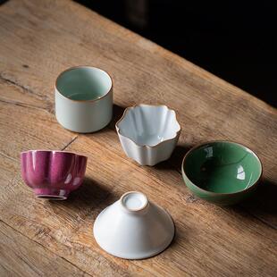 宋代美学五大名窑YL-QDT00茶杯功夫茶具套装陶陶主式人杯新中礼品