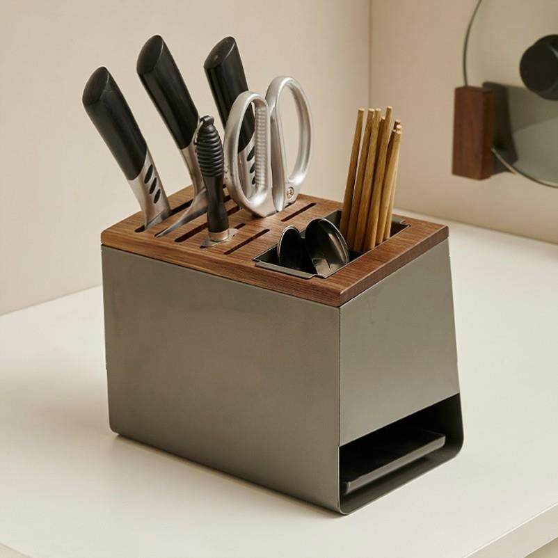 日本进口MUJIE厨房刀架置物架原木风台面刀座收纳架筷子收纳刀架,厨房/烹饪用具,刀架,淘宝优惠券,粉丝福利购,淘宝优惠卷