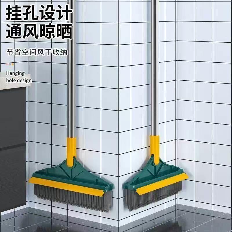 卫生间刷地刷子浴室清洁刷瓷砖缝隙家用硬毛刮刷扫把地缝刷二合一
