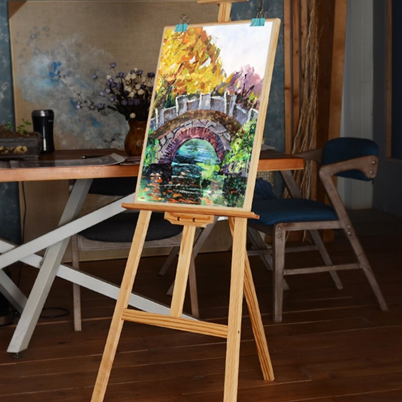 1.5木制画板画架套装4K画板素描写生折叠画画支架式油画架美术生