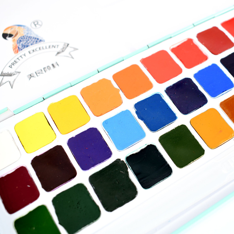 鲁本斯奥文美良固体水彩颜料画画装 初学者学生美术生手绘专用2色