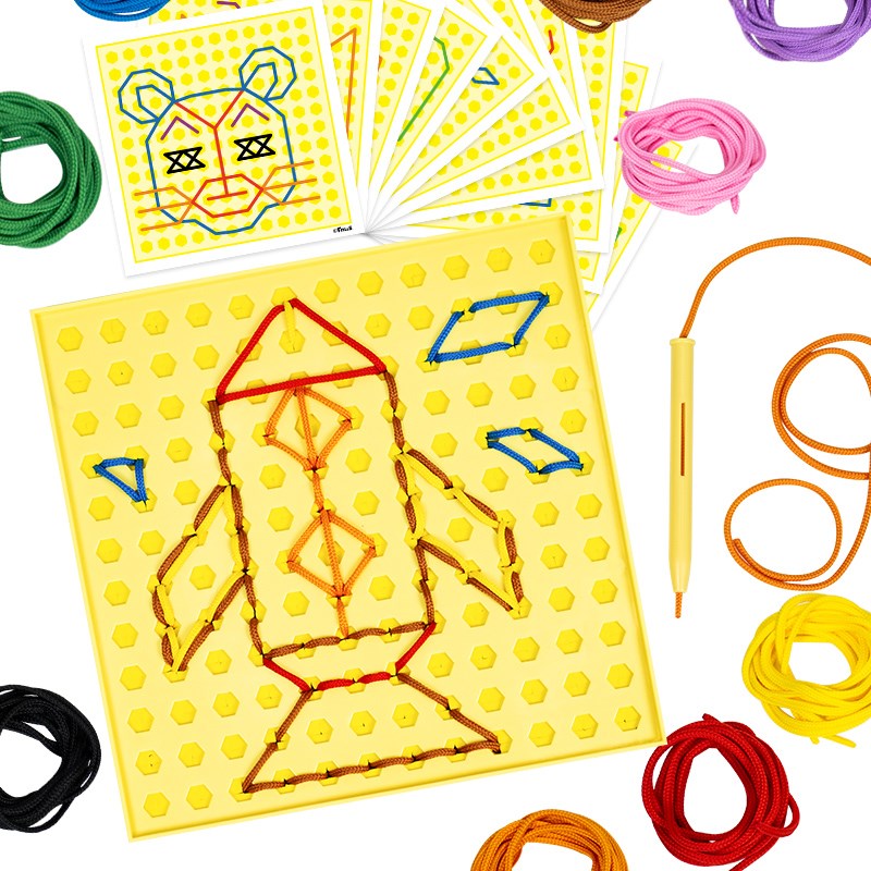 FritzS穿线刺绣板 儿童手工DIY刺绣幼儿园创意穿针引线大班生活区