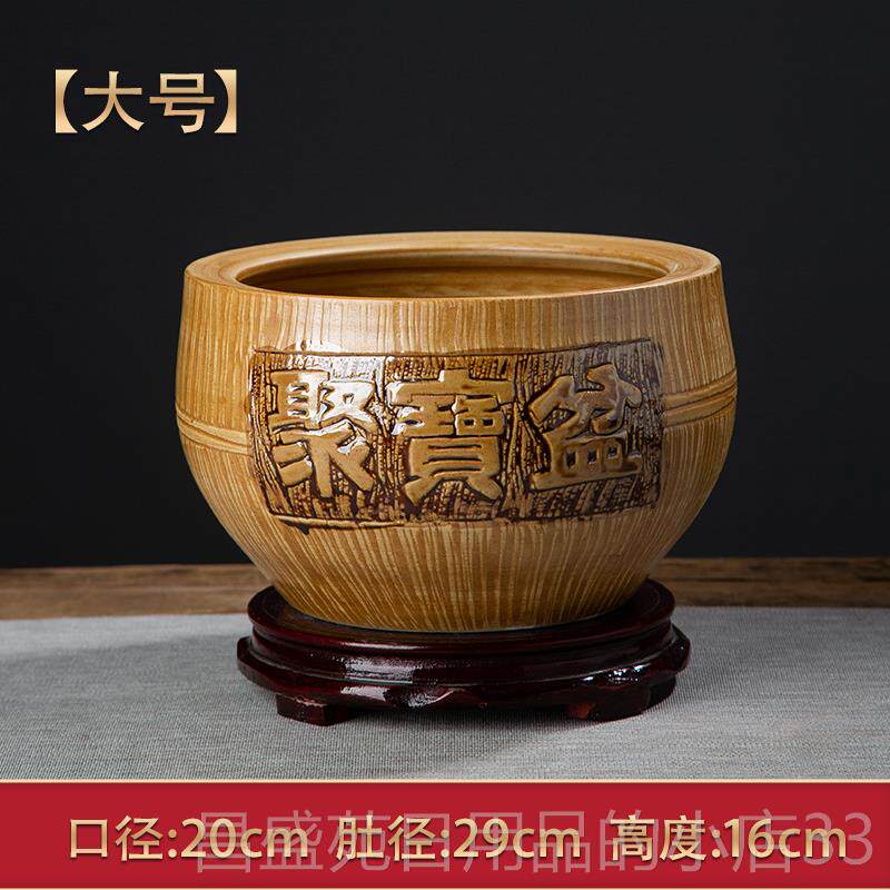 高档盆满钵满景件德镇瓷聚宝盆摆客厅财聚财客厅家用米缸招特大陶