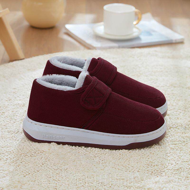 高档老京棉北鞋女冬防季加绒加厚居家包跟棉拖鞋中滑保暖老年人妈