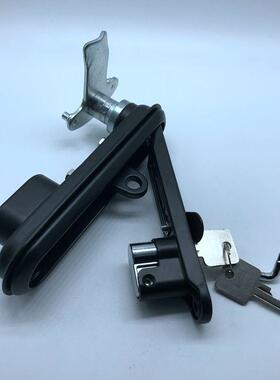 MS864G锁芯加长型黑色平面锁，电柜门锁，配电柜门锁，机箱机柜锁