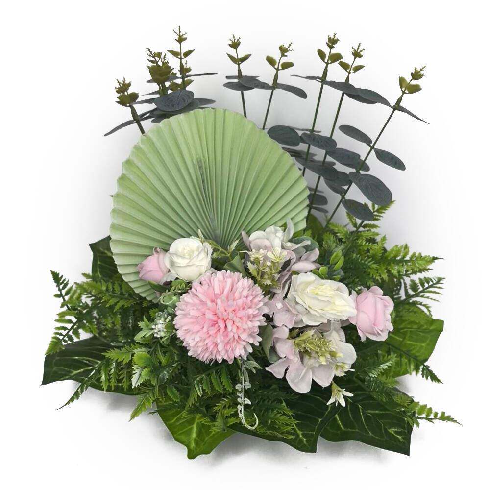 仿真马蹄莲花婚礼盆栽假花玫瑰绣球混合叶子盆栽家居装饰爆款