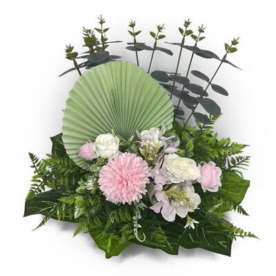 仿真马蹄莲花婚礼盆栽假花玫瑰绣球混合叶子盆栽家居装饰爆款