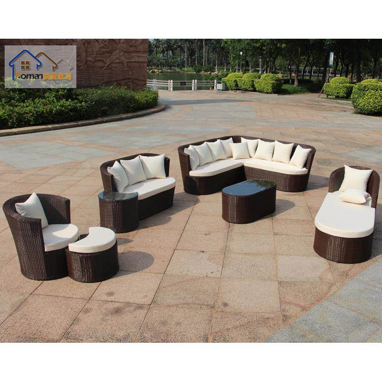 藤椅沙发藤艺休闲阳台仿藤沙发组合藤编三人户外沙发家具