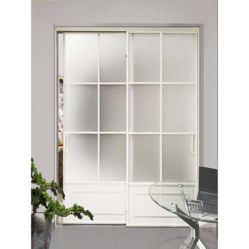 极简轻奢折叠门厨房商铺隔音磨砂玻璃隔断卧室隐形移门推拉门