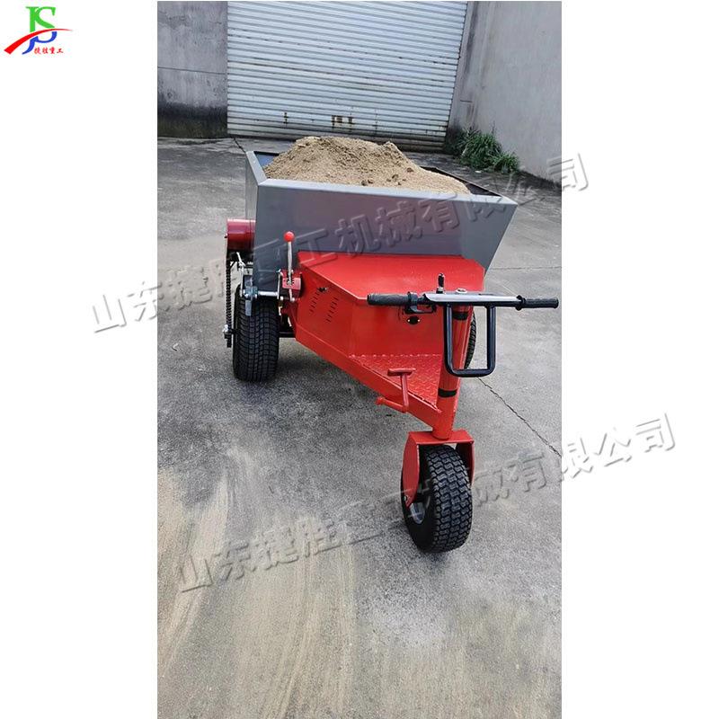 电动座驾冲砂机小型运动草坪充砂设备公园草坪座驾式充砂梳草机