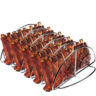 BBQ不锈钢烧烤网烤架鸡腿架子猪排架羊排架肋排架牛排架烤肉支架
