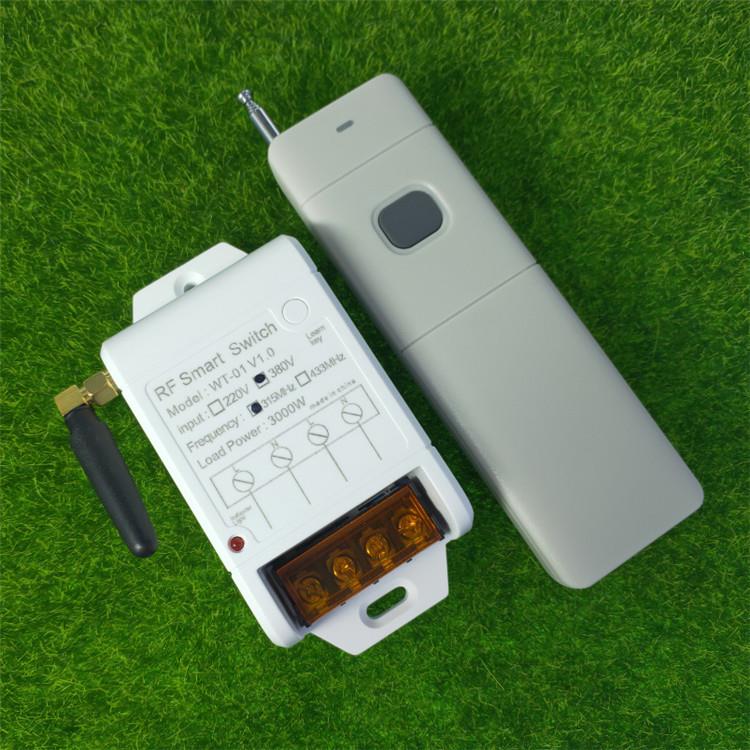 大功率远距离一键无线遥控AC220V380V单路水泵电机大棚抽水机开关