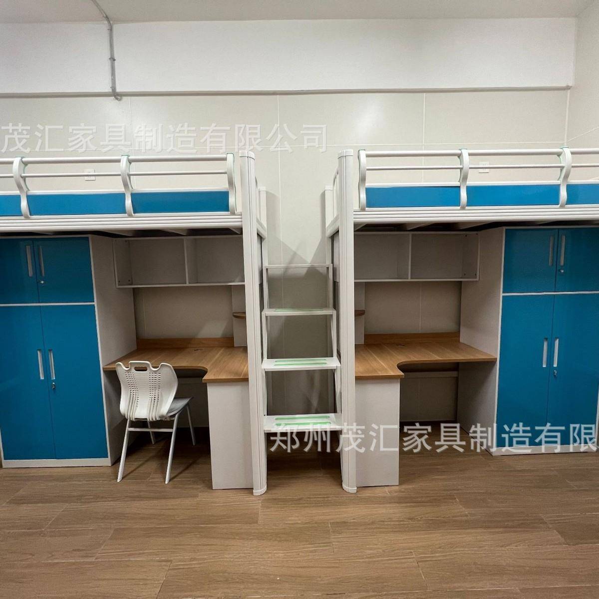 学校公寓床学生宿舍铁架床宿舍上床下桌工厂员工床双人组合工厂定