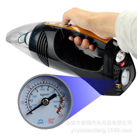 车用品四合一大功率车载吸尘器干湿两用测胎压便携式吸尘器
