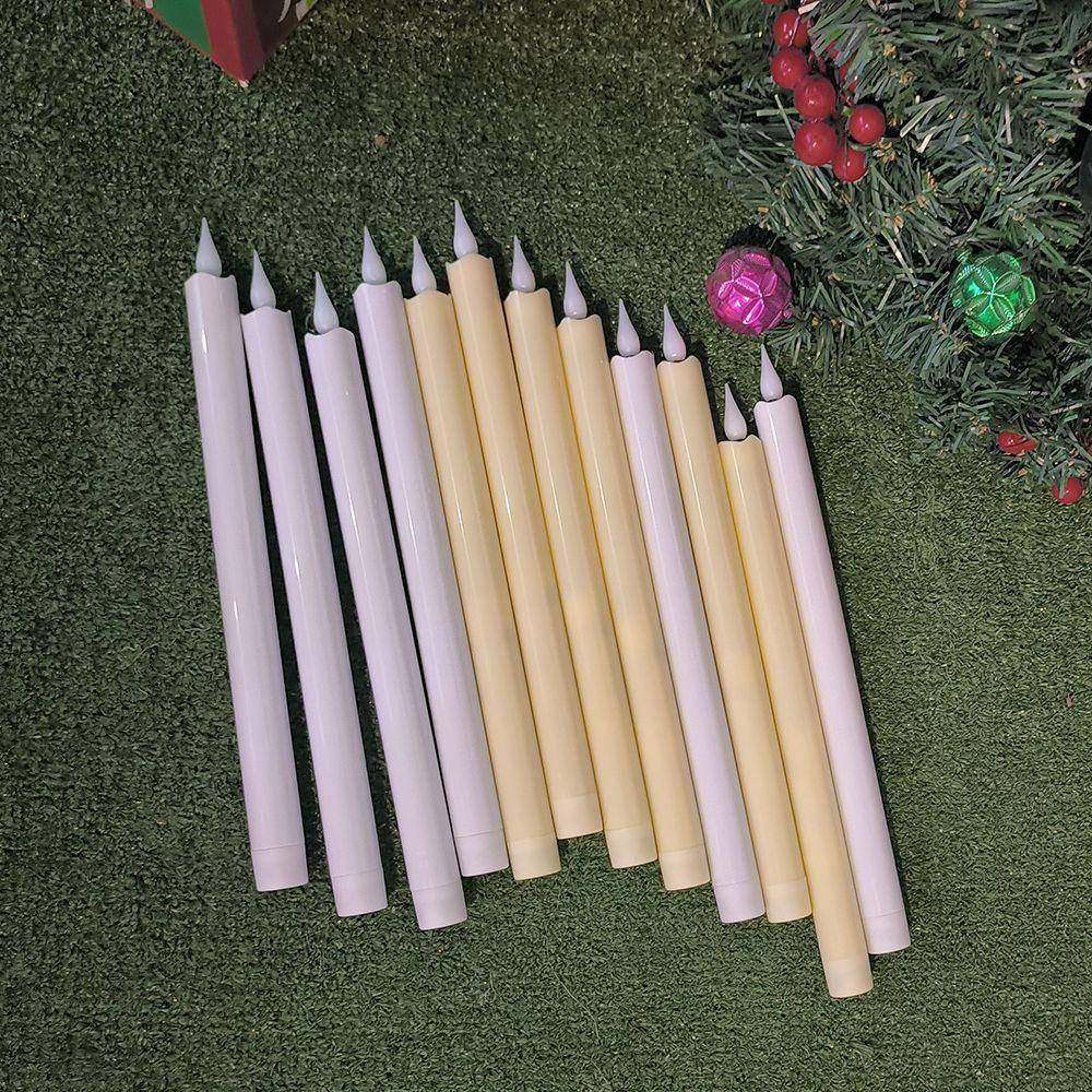 28cm遥控定时蜡烛灯塑料仿真节日家居氛围装饰LED电子长杆蜡烛灯