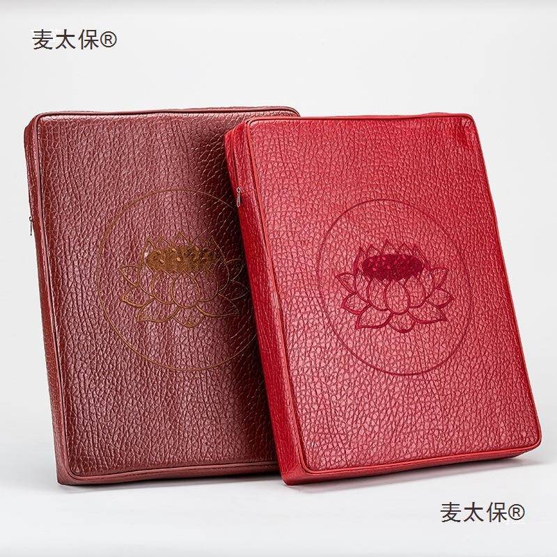 佛垫用跪垫麦太保家礼佛拜垫PU皮拜拜垫珍珠棉软内里打坐拜用品拜