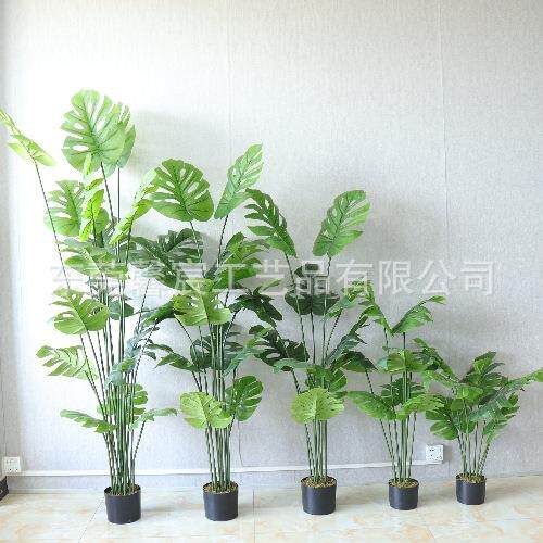 仿真倒刺龟背竹仿真植物大型盆栽店铺客厅展厅造景绿植摆放花艺
