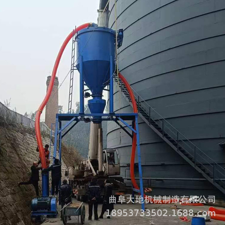 电厂粉煤灰无尘吸灰机石灰石粉自吸式装车机水泥清库气力吸灰机