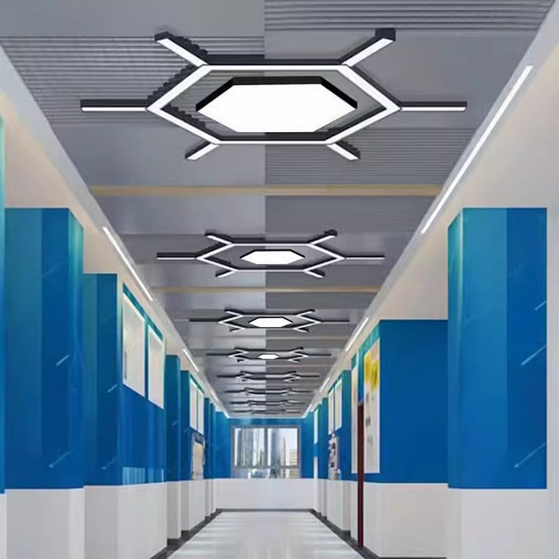 创意Y型拼接方通造型吸顶灯