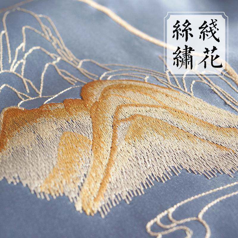 靠背垫抱枕靠垫沙发含芯贡缎中式客厅腰枕床头靠垫办公室腰靠绣花