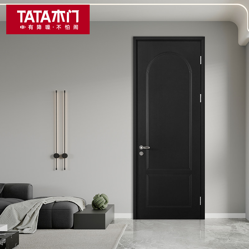 TATA木门极简厕所门卧室门室内门卫生间门书房木门套装门@060