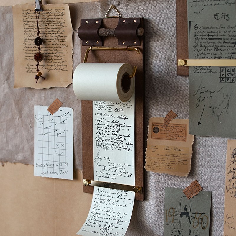 墨下【卷纸便签】复古便签板夹便签纸可撕 无粘性空白木板便签本