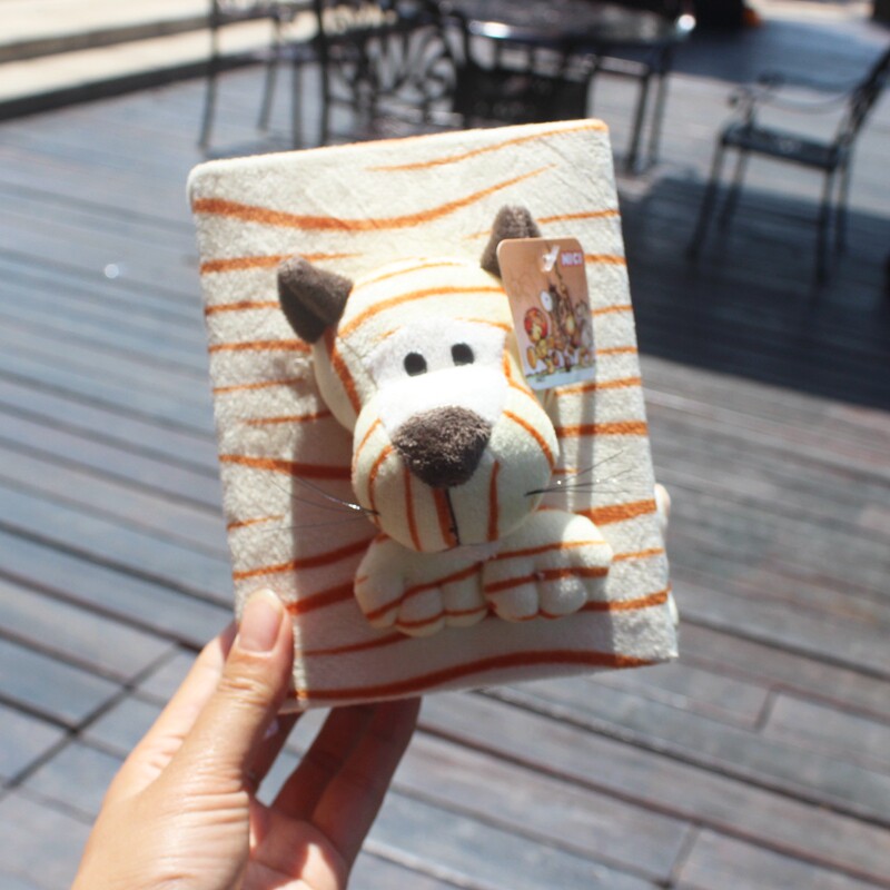 毛绒可爱相本狮子老虎大象6寸4r动物立体宝宝成长影集创意卡通