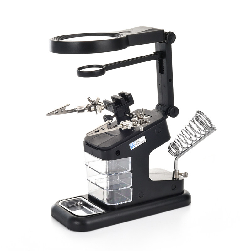 台式带灯高清放大镜 3倍25倍4.5倍维修钟表雕刻焊接USB接口配送