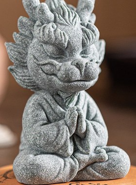 国潮生肖龙招财吉祥物茶宠摆件家居客厅桌面鱼缸造景装饰龙年礼品