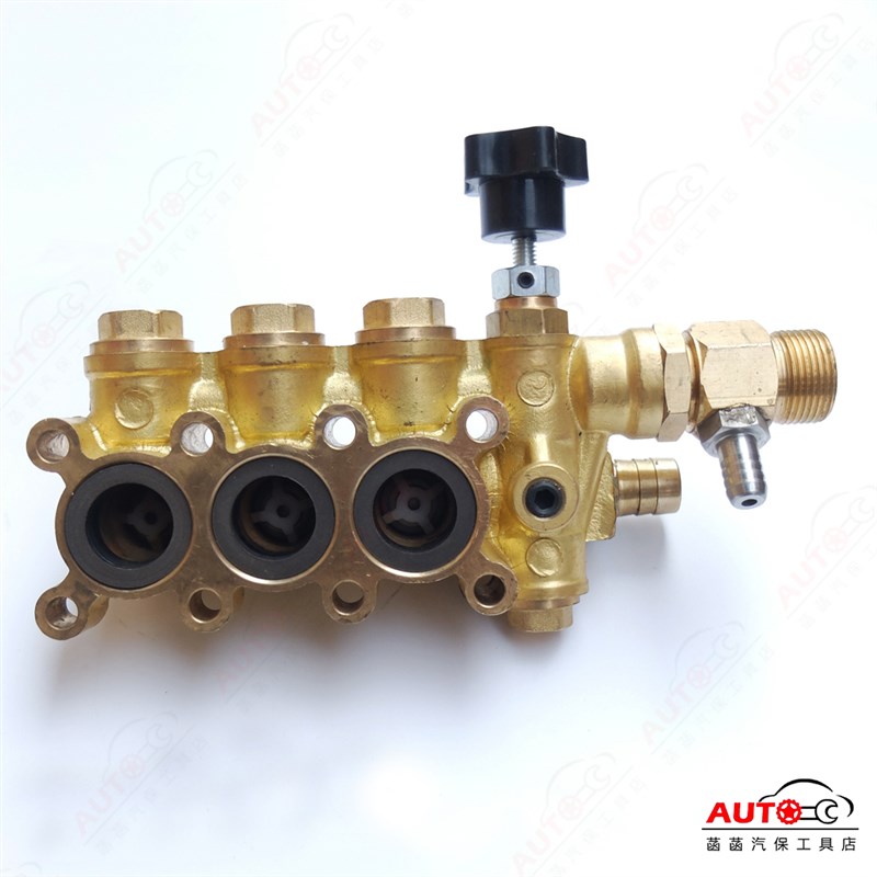 绿霸1MB 17M洗车机泵头10B清洗水泵机头曲轴箱铜块修理配件