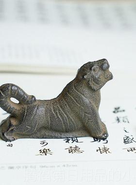 正品虎符 日南部铁器肖虎生年进口铸铁文镇架镇纸笔书本房桌面摆