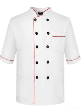 正品房厨师工作厨服男女袖酒店餐厅食堂后厨衣服中师服七分袖夏季