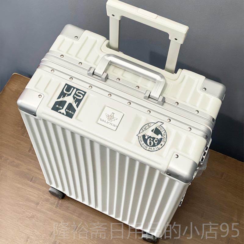 高档日本防刮P框行C李箱28万向轮拉杆箱26寸24旅行20登机箱铝子男