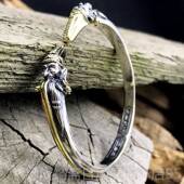 高档男款 霸气黑白无常开口手镯S92见5纯银七爷一财八爷平天生下太