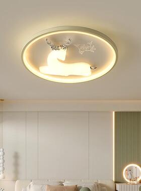 卧室灯女吸顶现l代简约ed孩子儿童房灯奶油风卡78612通动物主卧房