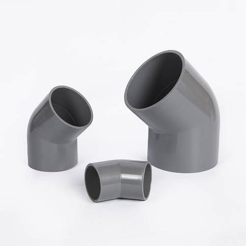 PPVC45度VC料给水管道弯头P度VC45弯塑头建筑地加厚防工漏水塑料