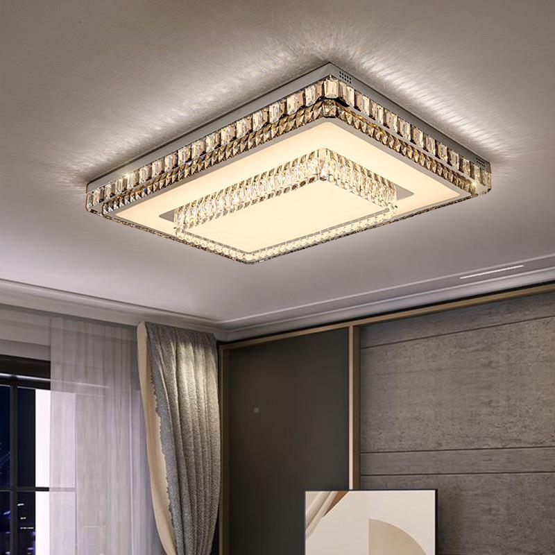 客餐厅灯吸现顶灯led轻奢用水晶XD102灯代简约大气家卧室餐厅套组