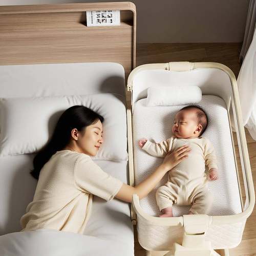 婴儿床可DTK动拼接大床可移折叠宝宝床多能新生儿bb摇功篮床0225