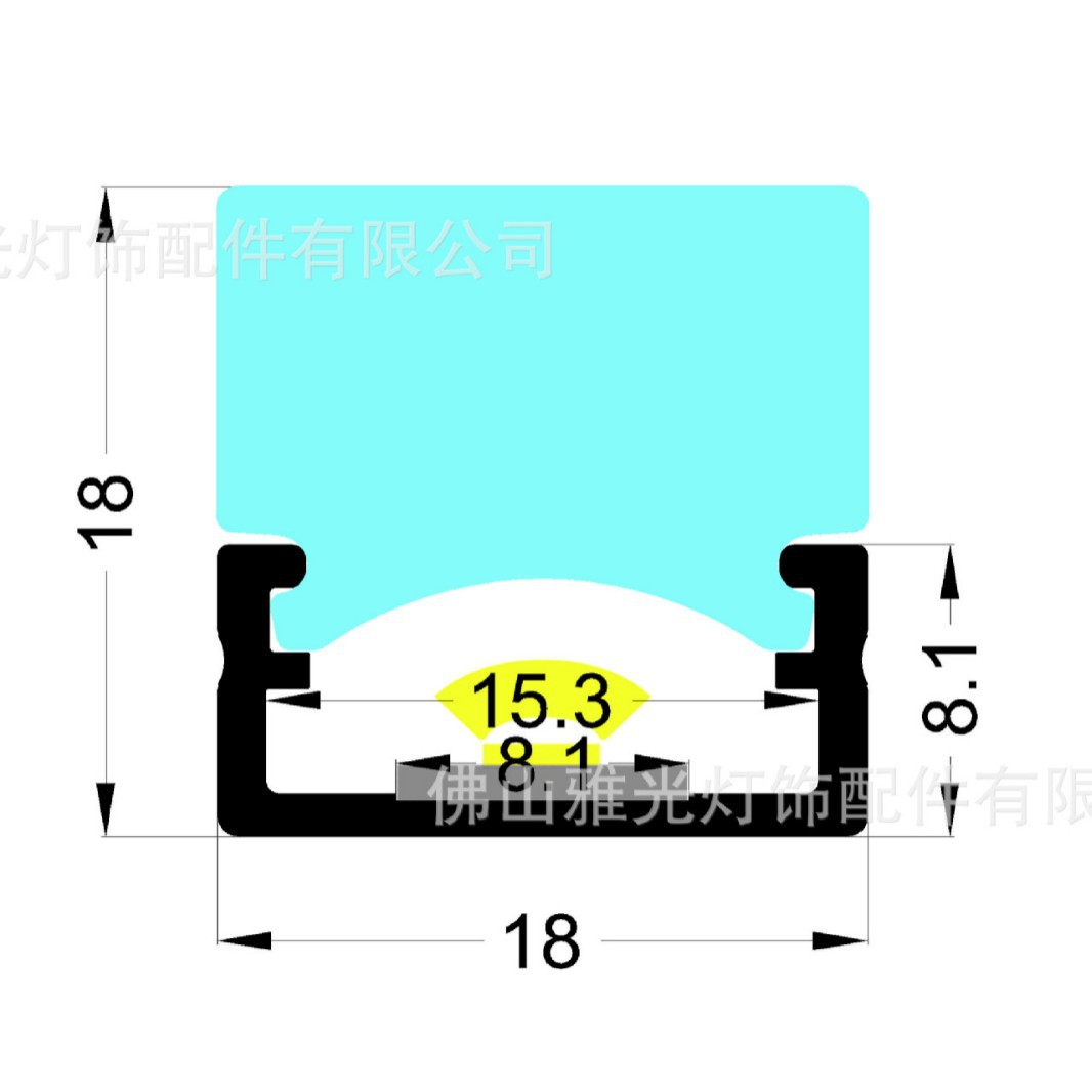 18*18亚克力全发光线条灯外壳