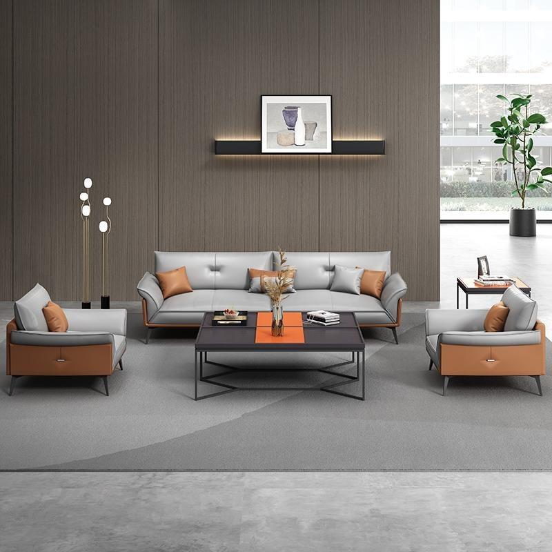 公家具配套发贵宾室0510-SFC接待沙办简约现代老发板办公室沙茶几