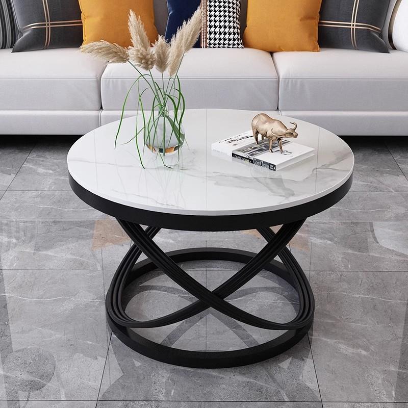 意岩板茶几轻RKA奢现沙代小型茶几桌客厅式圆形茶桌组合户发新款