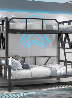 现代简约铁艺乾通W型电竞床网吧母酒店组合床双层床子床下上高铺