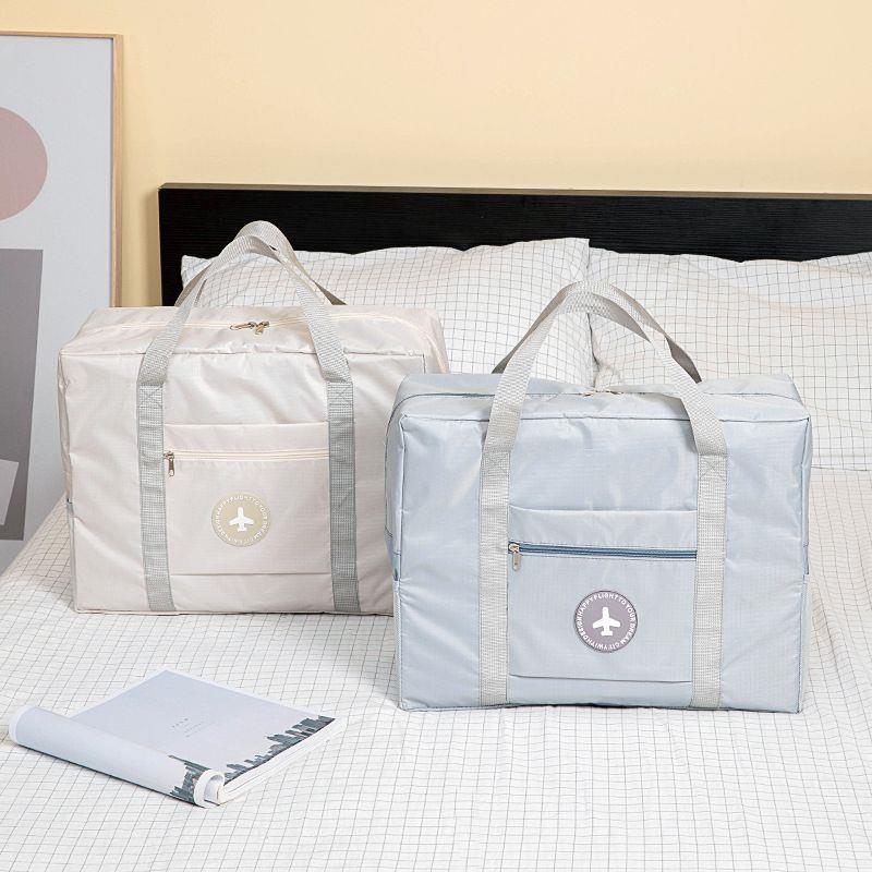 大容量旅行包女可折叠行李待产包收纳袋子便携手提简约短途拉杆包