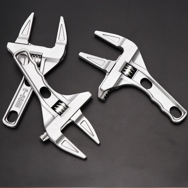 【下单立减50】合金卫浴扳手6-68mm大开口短柄铝合金水暖扳手_YT