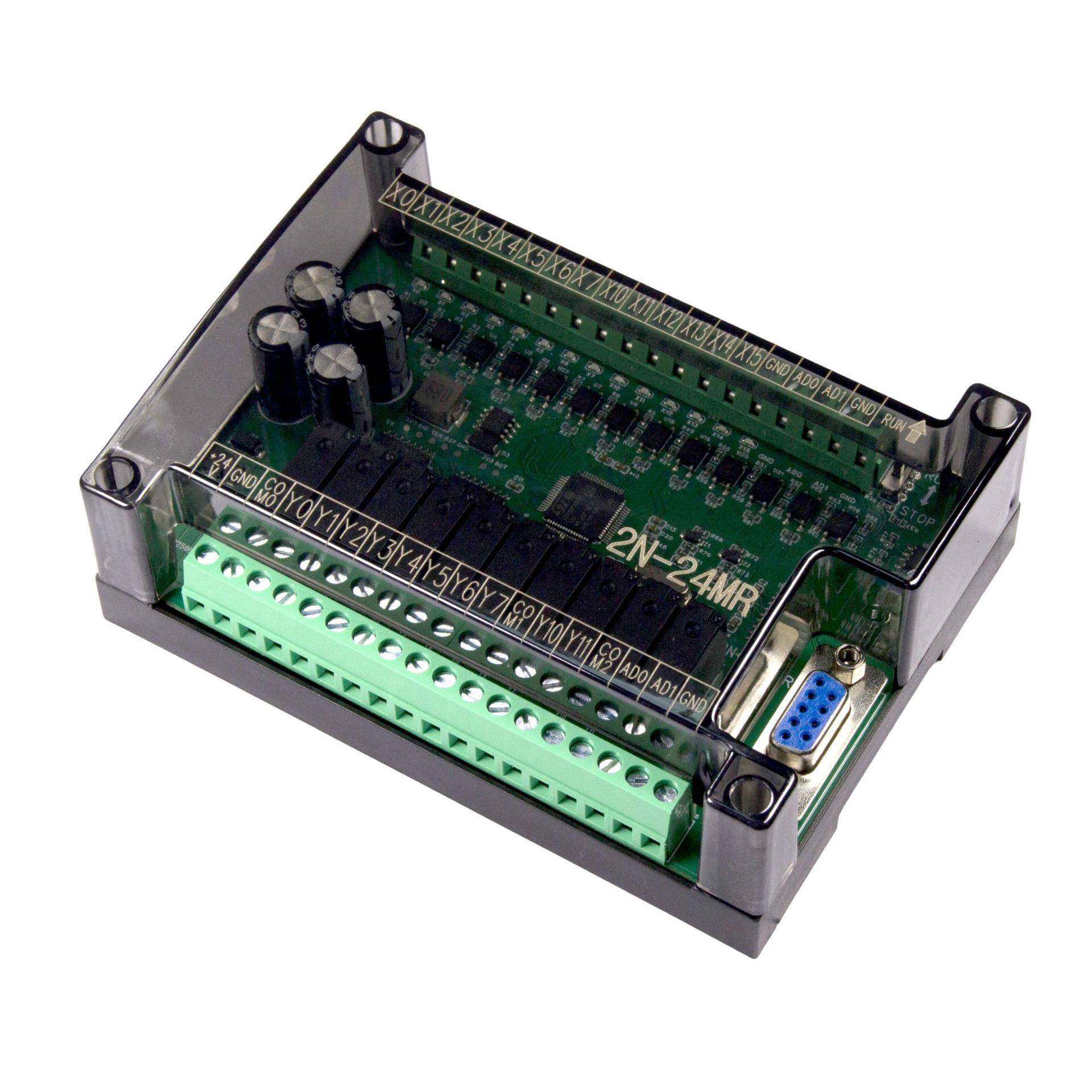 国R产PLCFX2N-24M易可编程控制器FX2N控工板继电器24M简型