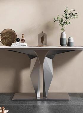 SIC意轻奢岩店板玄关桌简式约现代入户玄关柜进门酒大正对门条案