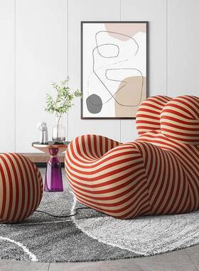 妈妈单球的怀抱意GAQ大利轻奢人沙发UP5设师计网红懒人绣休闲躺椅