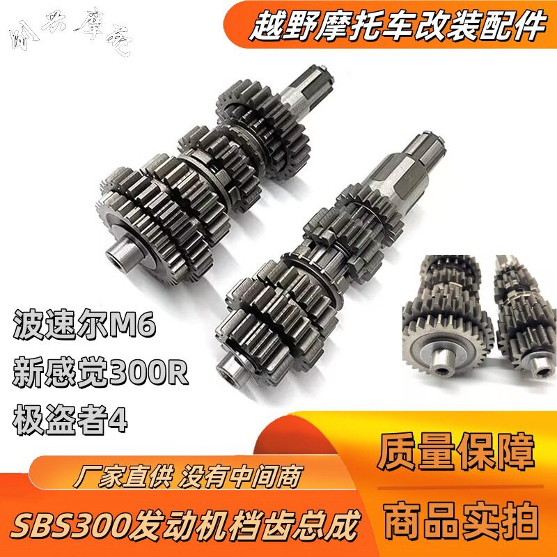 新感觉300R极盗者4波速尔M6摩托CBS300发动机主副轴档齿总成 齿轮