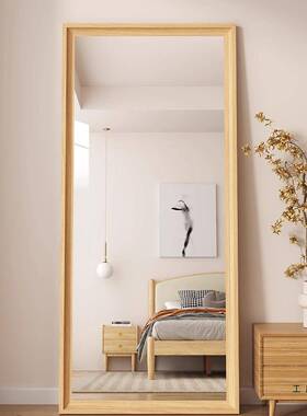 装店复古全服身镜落地家用移挂动穿衣镜实木壁试衣镜可美PAR式挂